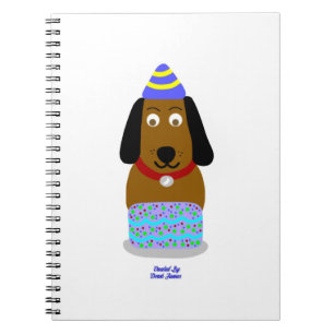 Happy Birthday Pup Spiral Foto Notebook Notizblock