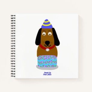 Happy Birthday Pup Spiral Notebook Notizbuch