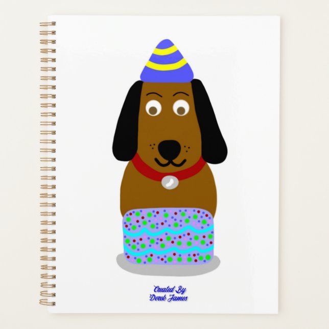 Happy Birthday Pup Standard Planner Planer (Vorderseite)