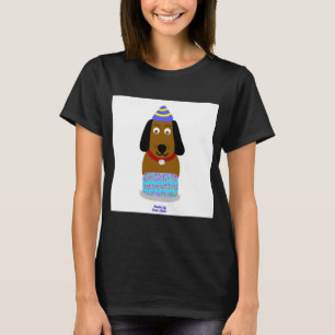 Happy Birthday Pup Women's Black Basic T Shirt