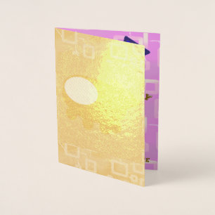 Happy Birthday Puppy Spaceship Koch Ducky Pink Folienkarte