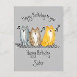 Happy Birthday Purrfect Sister Ever Niedliche Katz Postkarte<br><div class="desc">Happy Birthday Purrfect Sister Ever Funny Spaß Niedliche Katzen und Kätzchen</div>