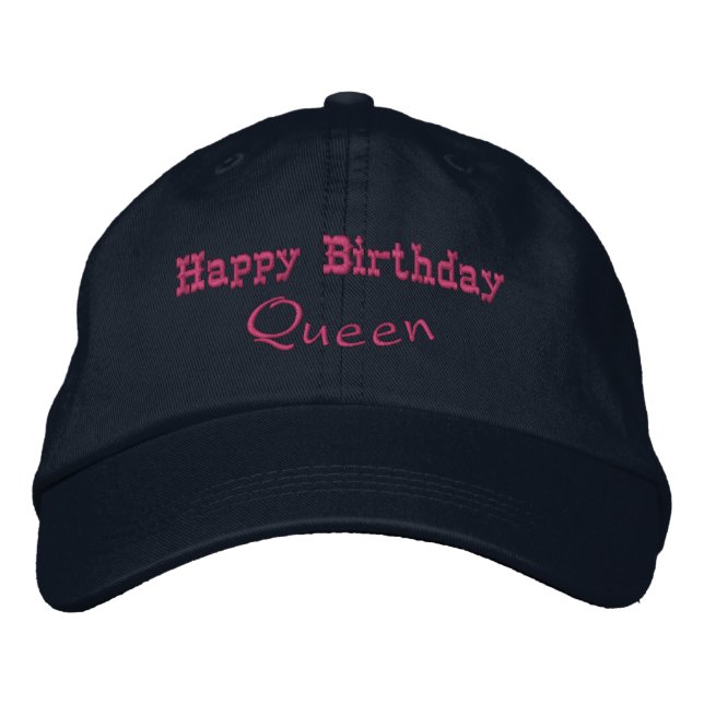 Happy Birthday Queen Printed Lovely Beautiful-Hat Bestickte Baseballkappe (Vorderseite)