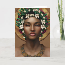 Happy Birthday Queen, schöne afroamerikanische Karte