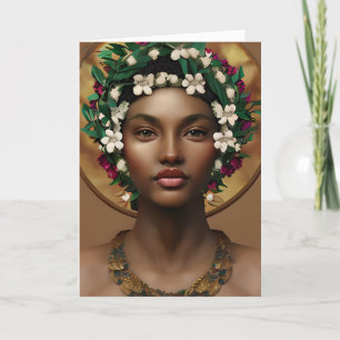 Happy Birthday Queen, schöne afroamerikanische Karte