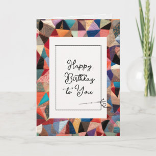 Happy Birthday Quilt Pattern mit Nadel Karte