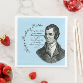 Happy Birthday Rabbie - Robert Burns Serviette