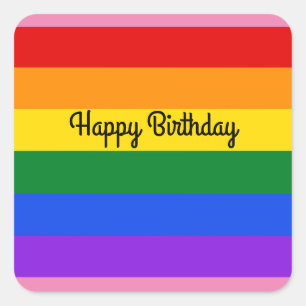 Happy Birthday Rainbow #1 Stickers