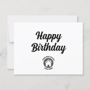 Happy Birthday Real Anwesen Logo Postkarte
