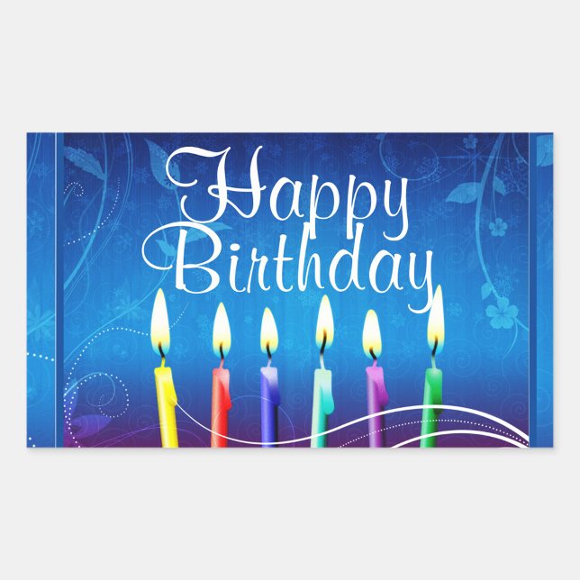 Happy Birthday Rechteckiger Aufkleber (Happy Birthday Rectangular Sticker!)