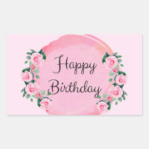 Happy Birthday Rechteckiger Aufkleber