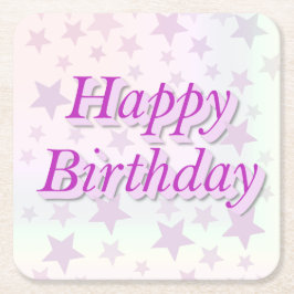 Happy Birthday!! Rechteckiger Pappuntersetzer