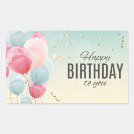 Happy Birthday Rechtecksticker Rechteckiger Aufkleber