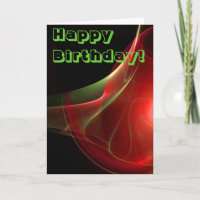 Happy Birthday Red Green Abstrakt Blank Template
