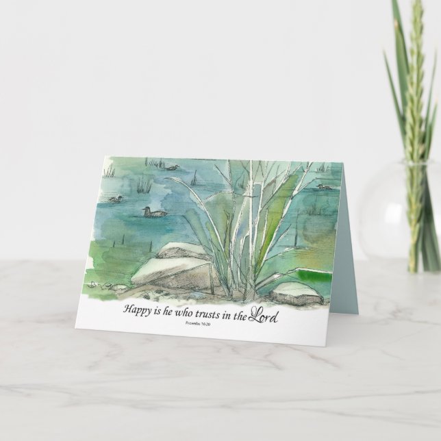 Happy Birthday Religious Sprichs Scripture Encks Karte (Vorderseite)