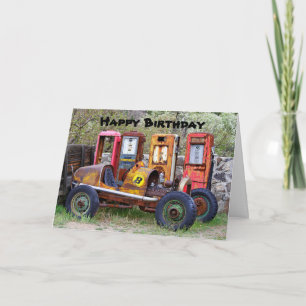Happy Birthday Rennwagen Humor Karte