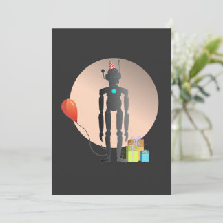 Happy Birthday Robot Einladung