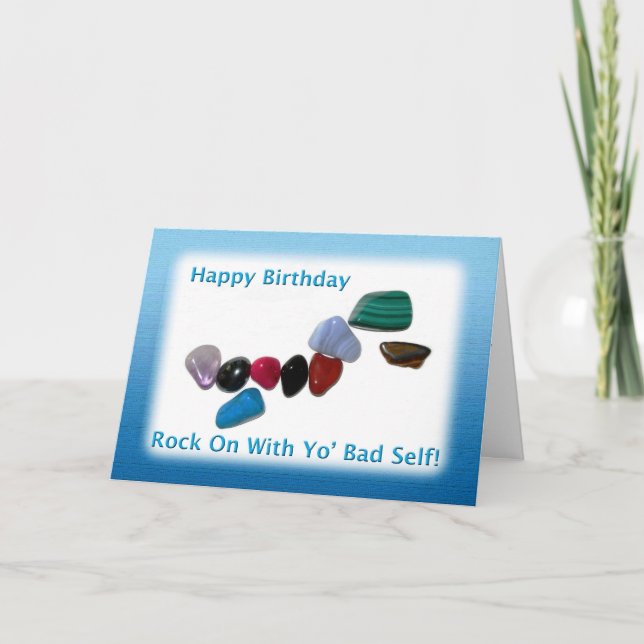 Happy Birthday Rock On Karte (Vorderseite)