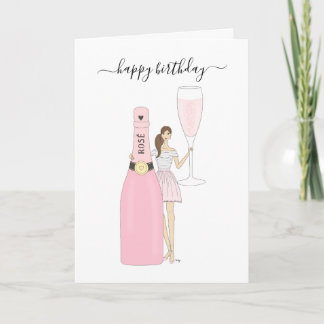 Happy Birthday - Rose Fashion Girl Karte