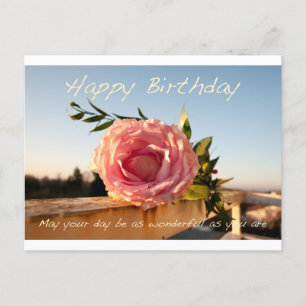 Happy Birthday Rose Postkarte