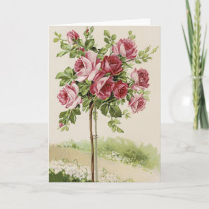 Happy Birthday Rose tree Karte