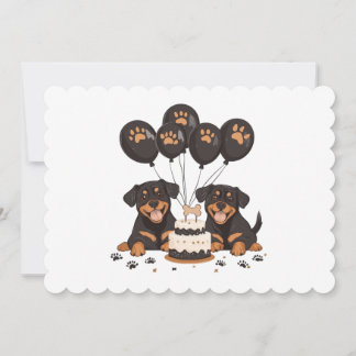 Happy Birthday Rottweiler Hunde Einladung