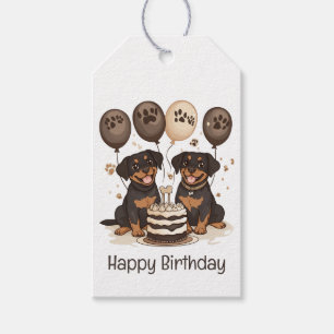 Happy Birthday Rottweiler Hunde Geschenkanhänger