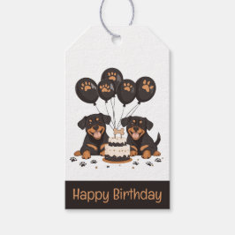 Happy Birthday Rottweiler Hunde Geschenkanhänger