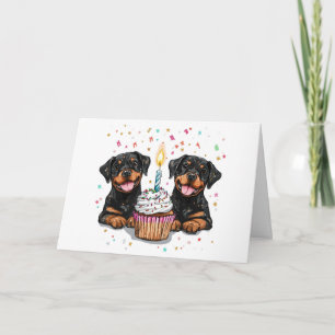 Happy Birthday Rottweiler Hunde Karte