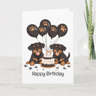 Happy Birthday Rottweiler Hunde Karte