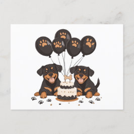 Happy Birthday Rottweiler Hunde Postkarte