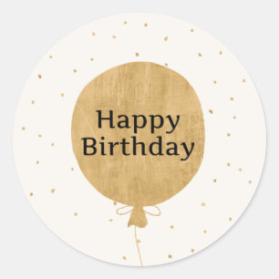 Happy Birthday Round Aufkleber Sheet