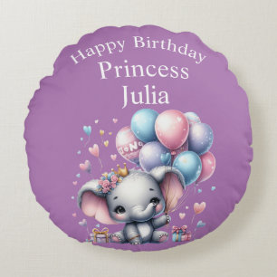 Happy Birthday Round Pillow Rundes Kissen