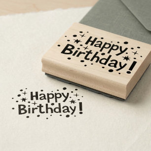 Happy Birthday Rubber Briefmarke Gummistempel