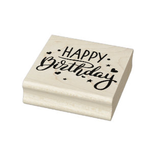Happy Birthday Rubber Briefmarke Gummistempel