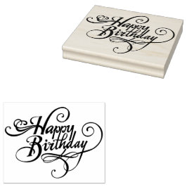 Happy Birthday Rubber Briefmarke Gummistempel