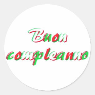 Happy Birthday Runder Aufkleber