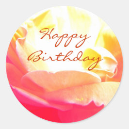 Happy Birthday Runder Aufkleber