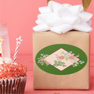 Happy Birthday Runder Aufkleber