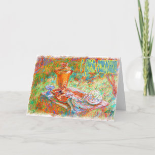 Happy Birthday Russische Karte mit einem Samovar