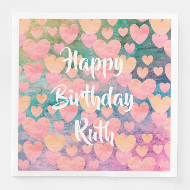 Happy Birthday #Ruth Party Servietten von DAL (Vorderseite)