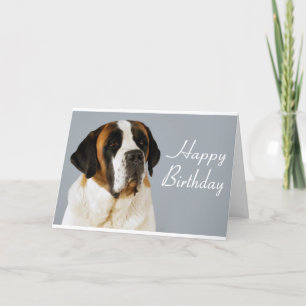 Happy Birthday Saint Bernard Puppy Dog Card Karte