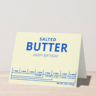 Happy Birthday Salted Butter Geburtstagskarte Dankeskarte