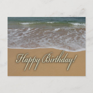 Happy Birthday Sand Beach Postkarte