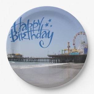 Happy Birthday Santa Monica Pier Pappteller