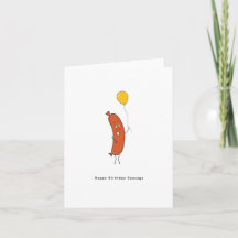 Happy Birthday Sausage Card