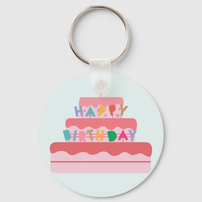 Happy Birthday Schlüsselanhänger (Vorderseite)