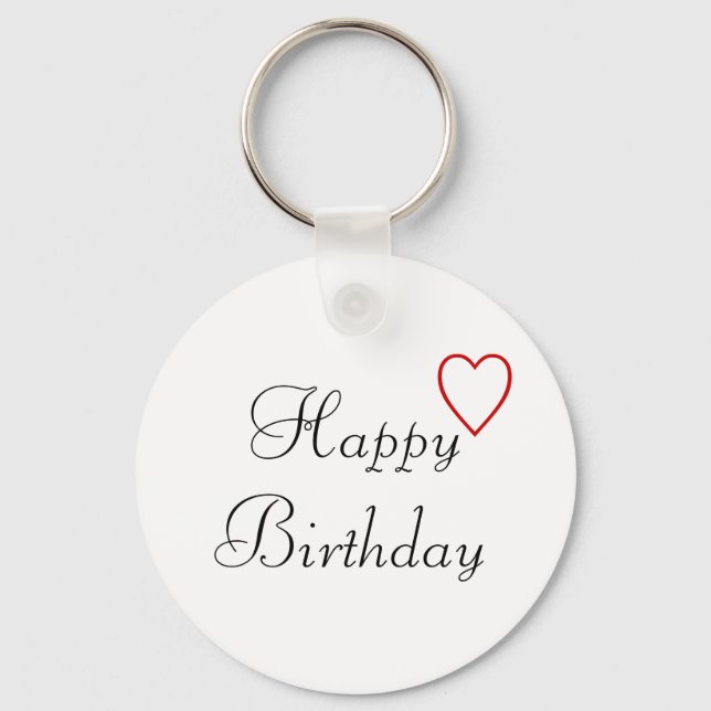 Happy Birthday Schlüsselanhänger (Vorderseite)