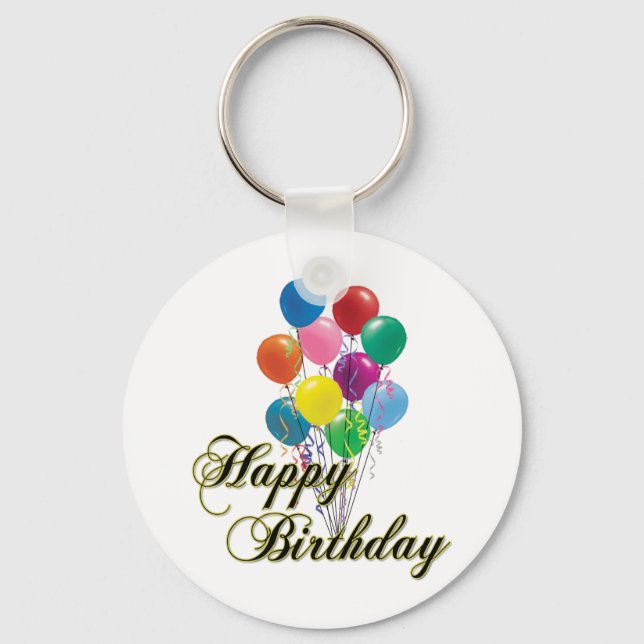 Happy Birthday Schlüsselanhänger - D4 (Vorderseite)