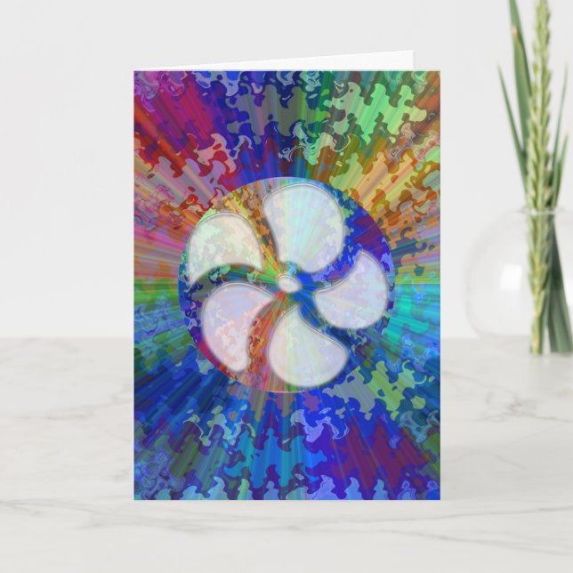 Happy Birthday - schön in Print Text Script Karte (Vorderseite)